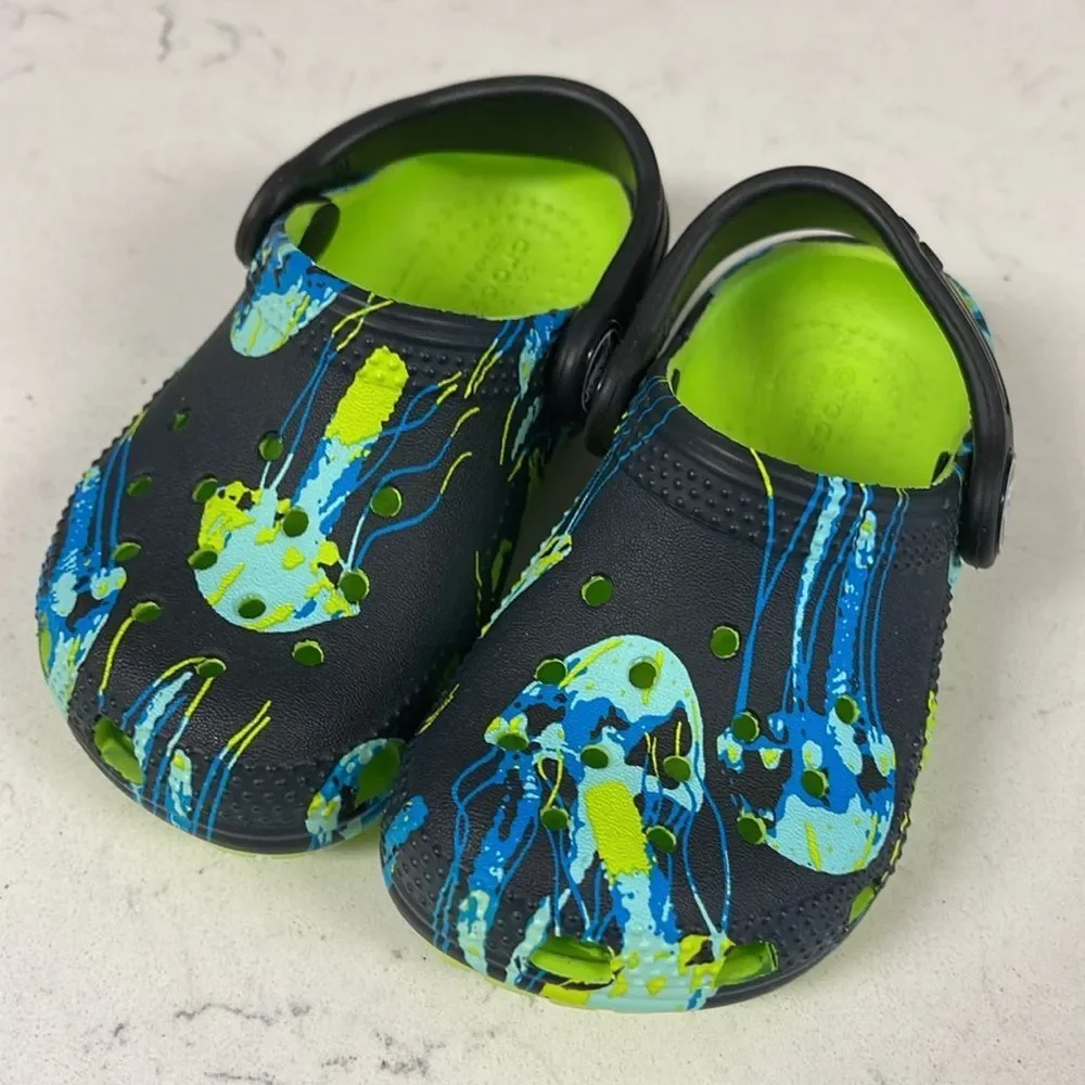 CROCS - Littles CLASSIC META SCAPE CLOG Jelly Fish Size 6